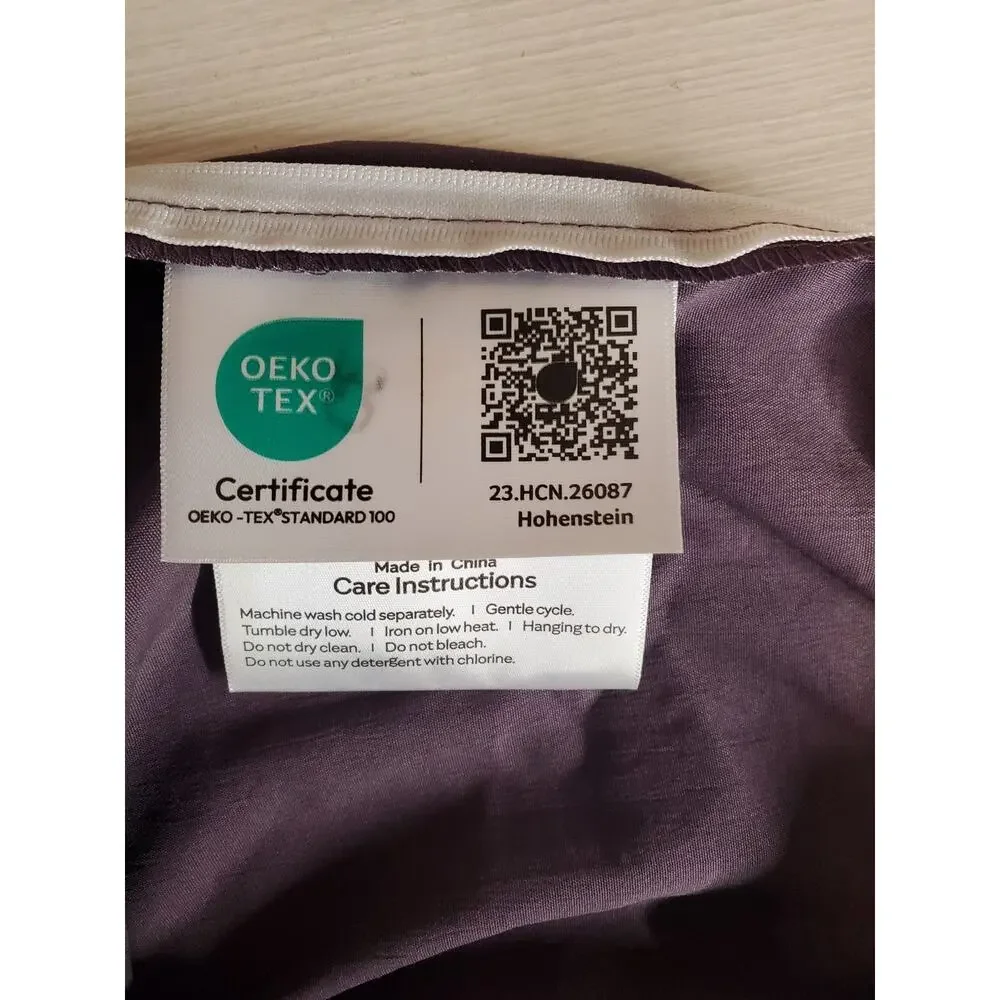 Plum Purple Full Size Duvet Cover w 2 Pillow Shams Set OEKO TEX Comforter Cover